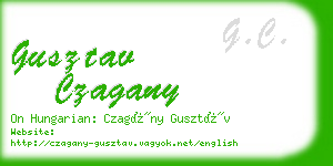 gusztav czagany business card